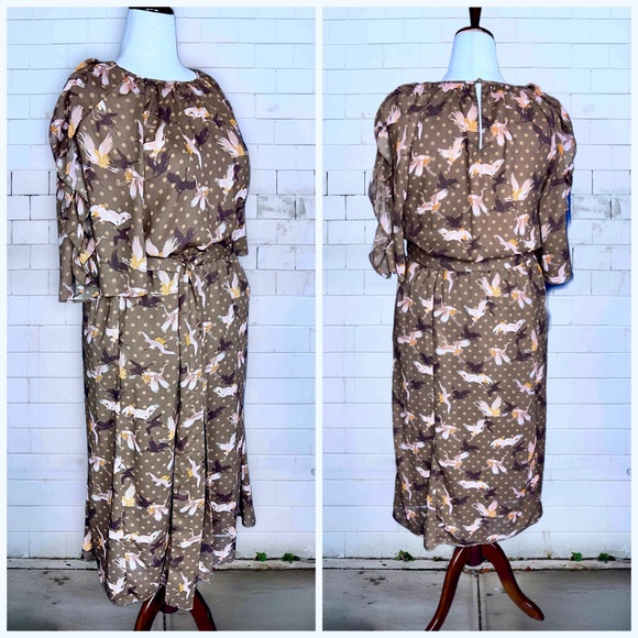 NWOT |•HAPPY X NATURE•| Stand Out Nature Featured Dress 100% Recycled Size XL - Picture 2 of 16